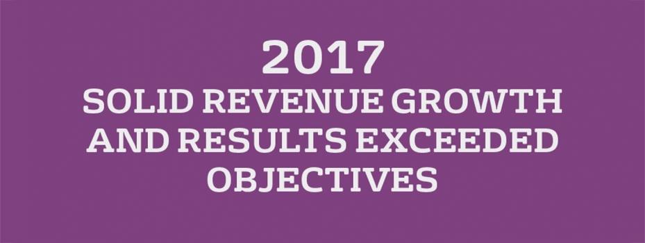 2017 Group annual results: Strong growth in activity and results above objectives